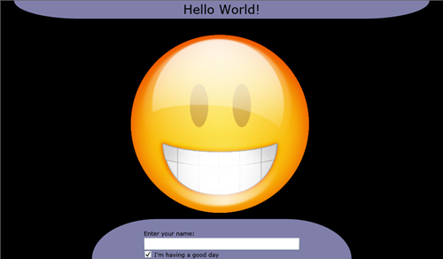 Click to launch Hello World ViewModel in Silverlight