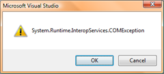 System.Runtime.InteropServices.COMException